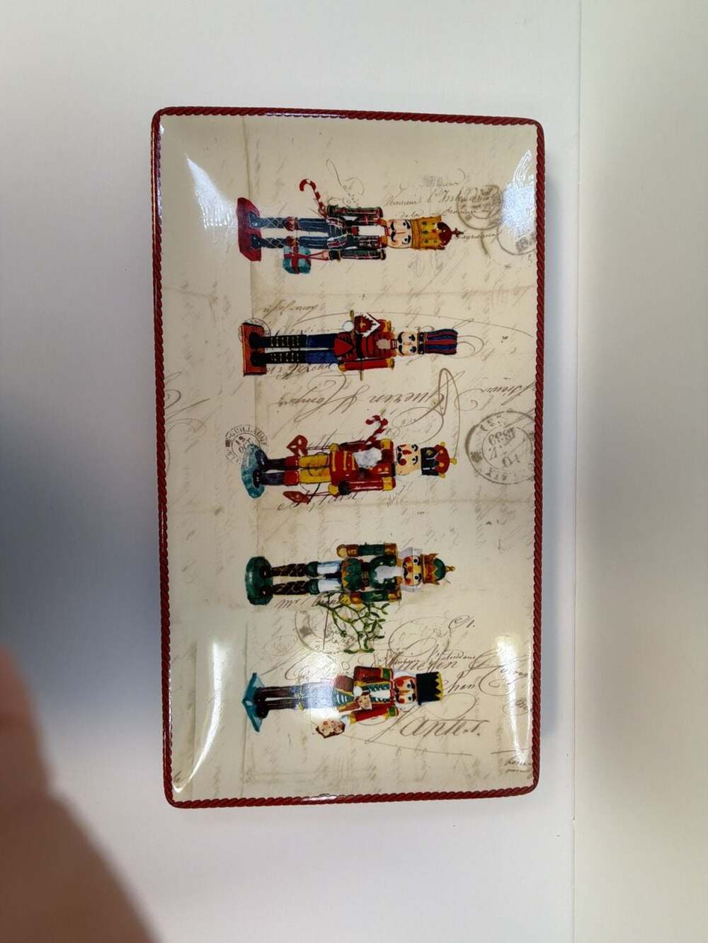Williams-Sonoma Nutcracker Rectangular Serving Platter Christmas Tray